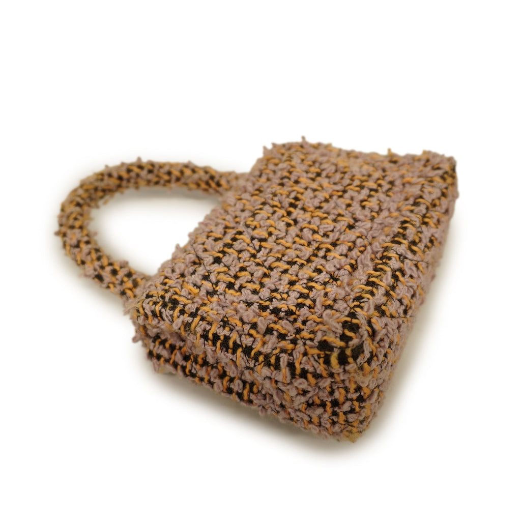 CHANEL  Matelasse Parent-child Bag Women's Tweed Handbag Light Purple