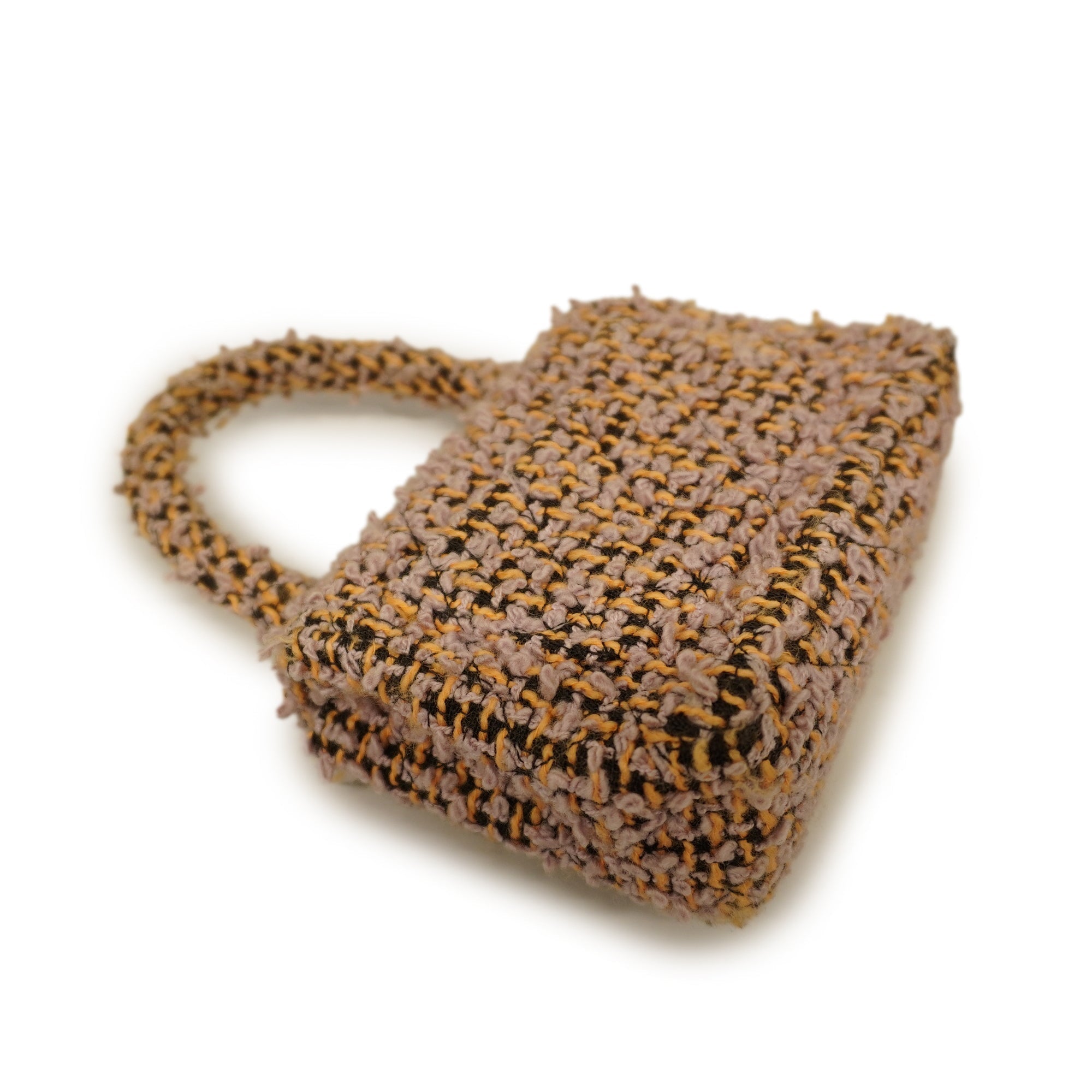 CHANEL  Matelasse Parent-child Bag Women's Tweed Handbag Light Purple