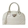 LOUIS VUITTON Bowling Montaigne GM Epi Shoulder Bag Leather M5931J White Ladies