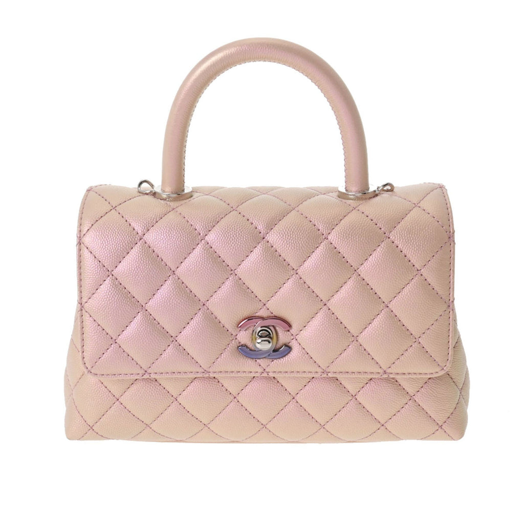 CHANEL Matelasse XS Metallic Pink Gradient Metal Fittings Women's Caviar Skin Bag