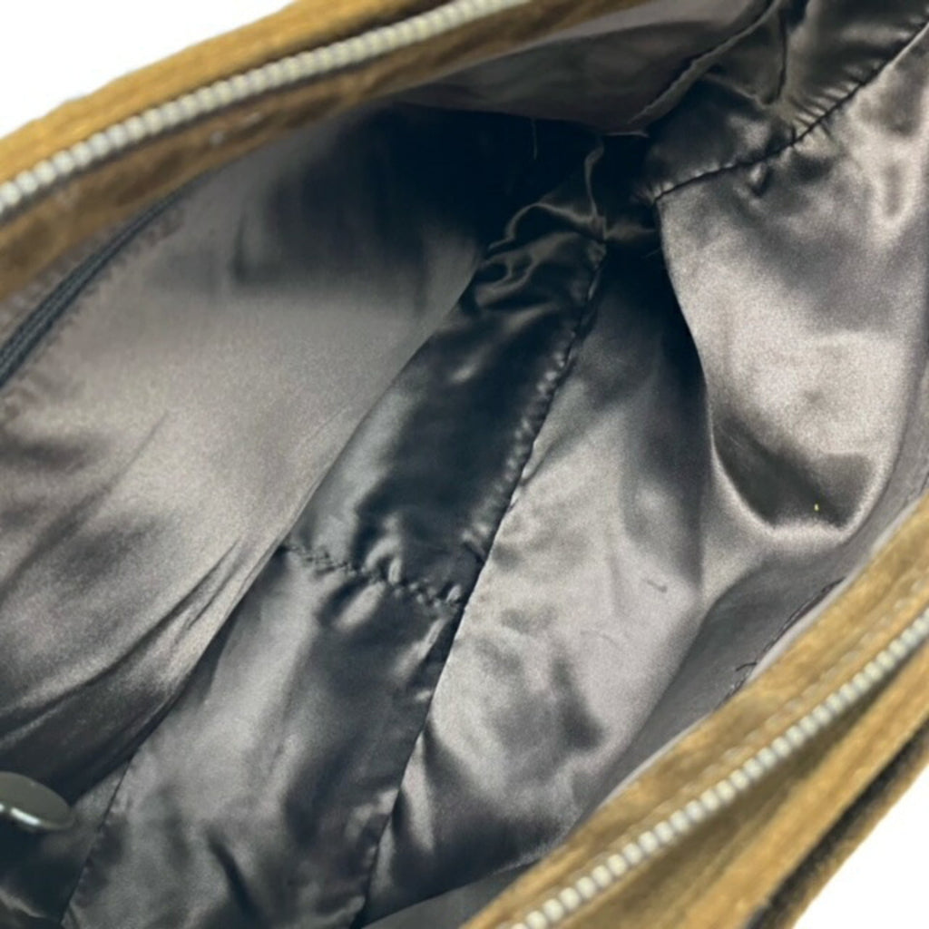 CHANEL Shoulder bag suede brown one shoulder here mark