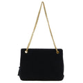CHANEL Chainback Shoulder Bag Matelasse Tweed x Gold Plated Black Ladies