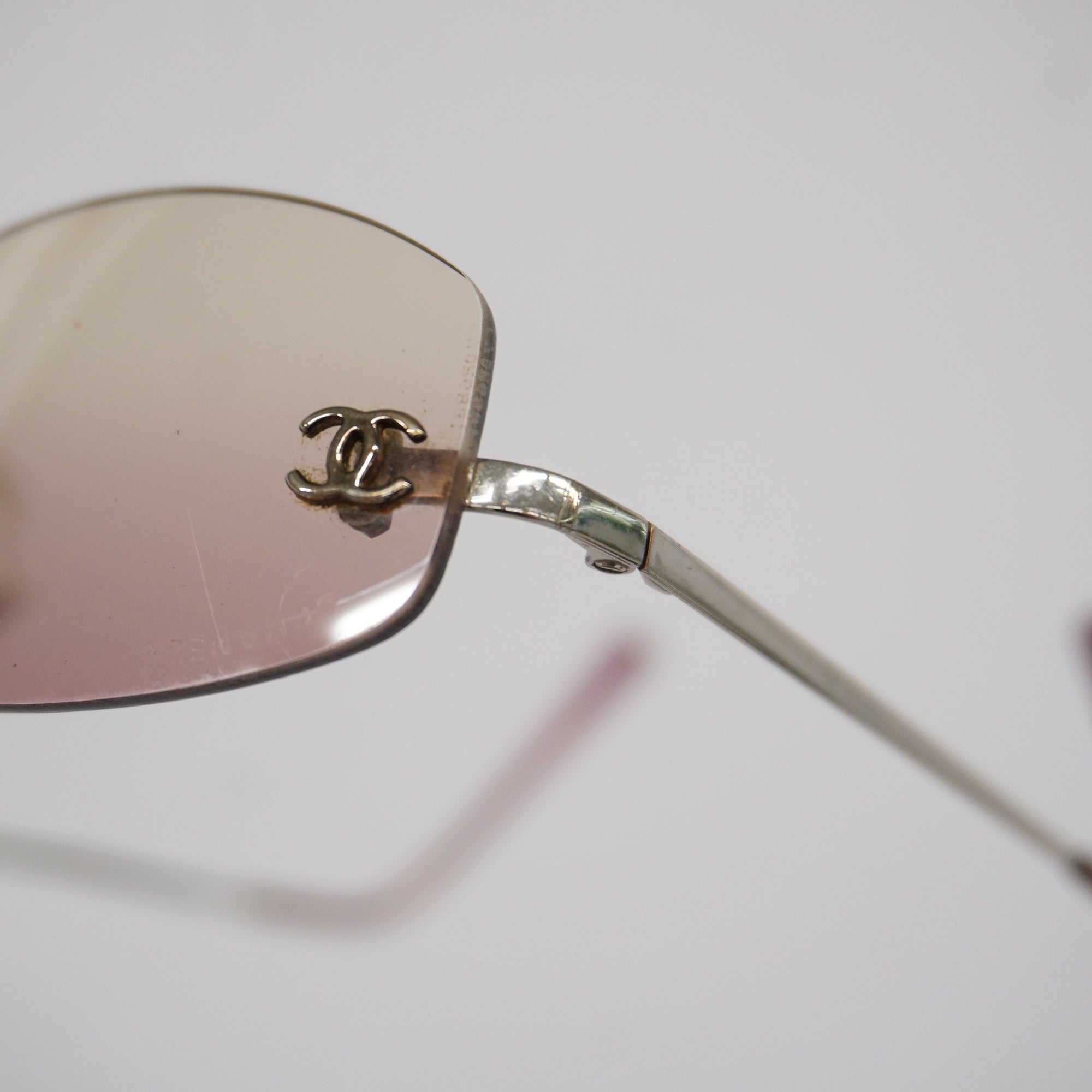 CHANELAuth  Women's Sunglasses Pink Sunglasses 4002 Silver hardware