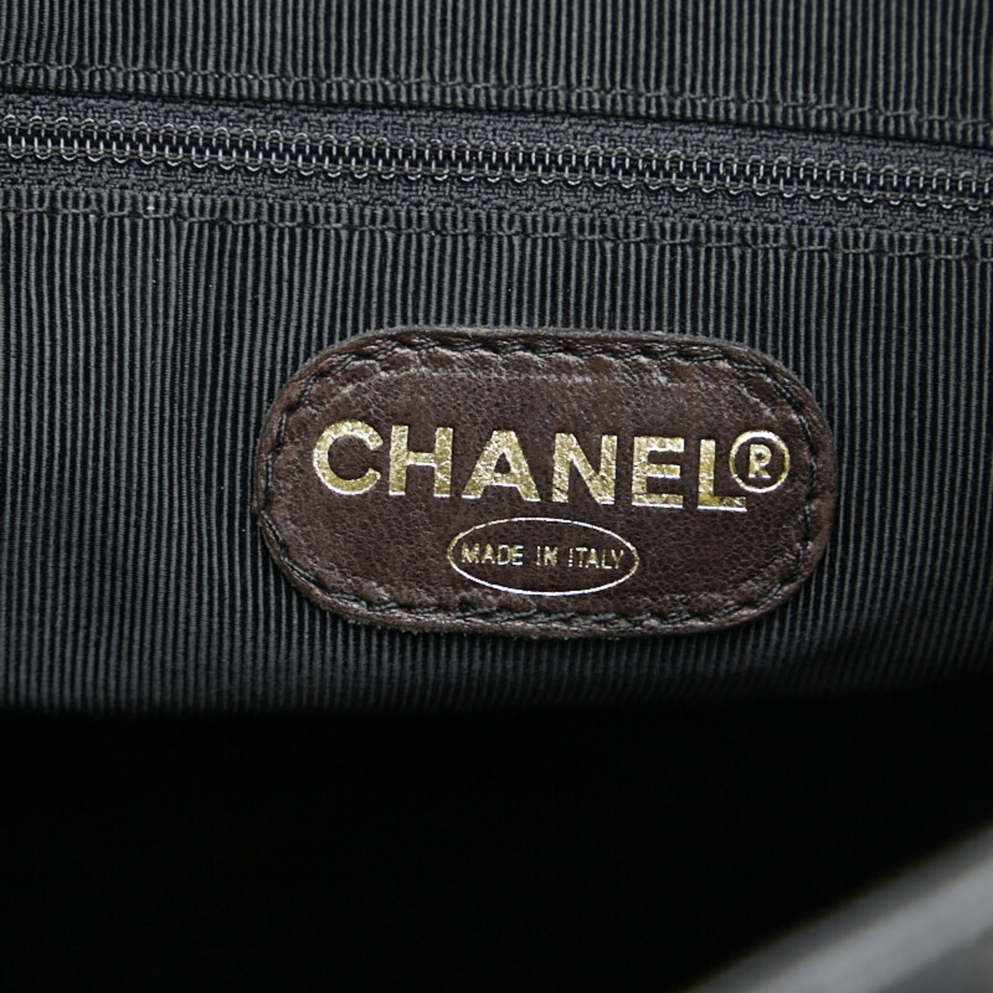 CHANEL coco mark handbag tote bag black gold matte caviar skin ladies