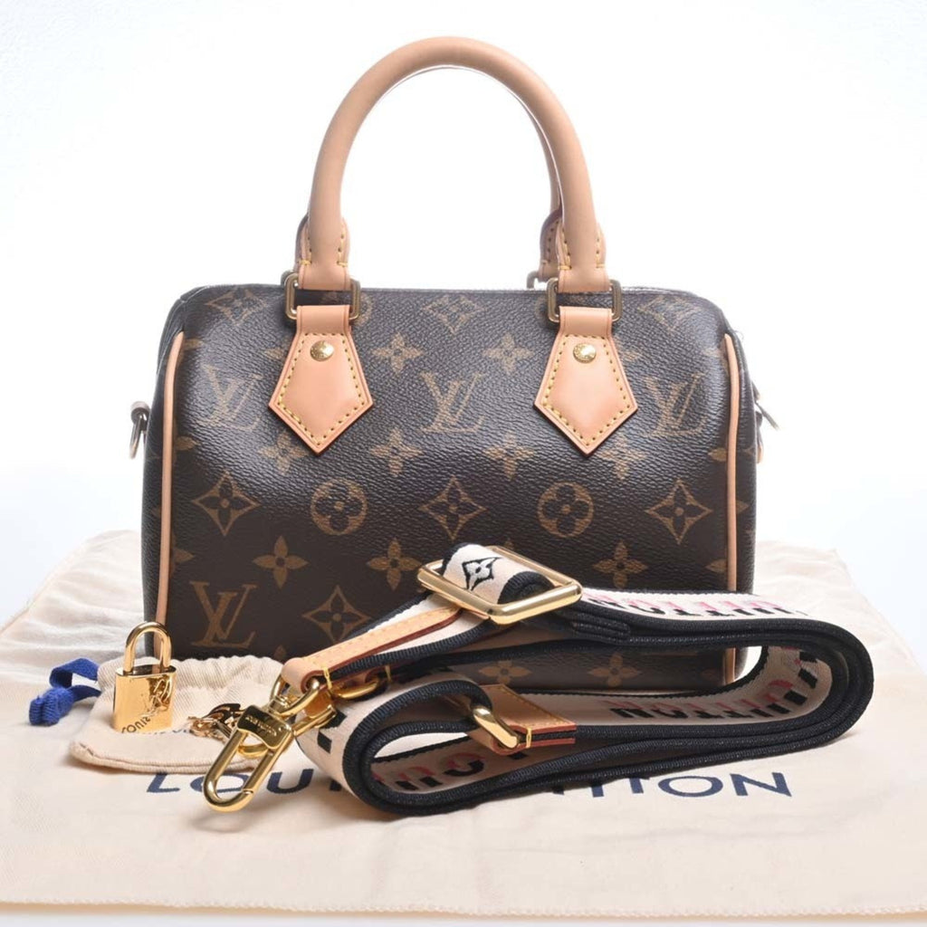 LOUIS VUITTON Monogram Speedy Bandouliere 20 Handbag M46234 Brown Women's