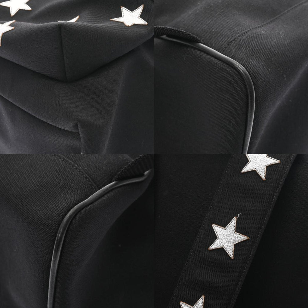SAINT LAURENT Backpack Star Black Women's Canvas Rucksack/Daypack
