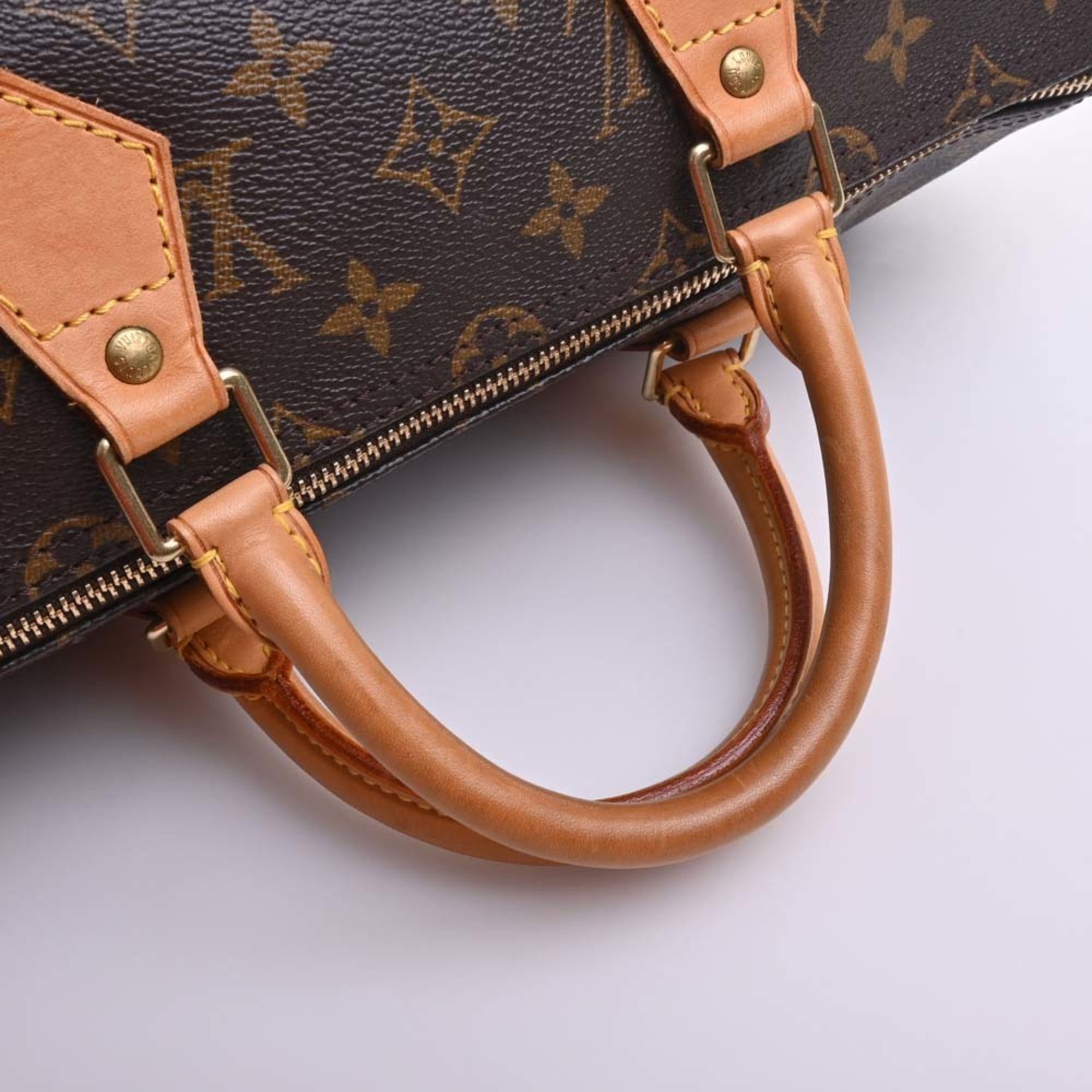 LOUIS VUITTON Monogram Speedy 35 Handbag Boston Bag M41524 Brown Women's