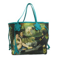 LOUIS VUITTON Mane Neverfull MM Tote Bag Green Masters collection PVC coated canvas