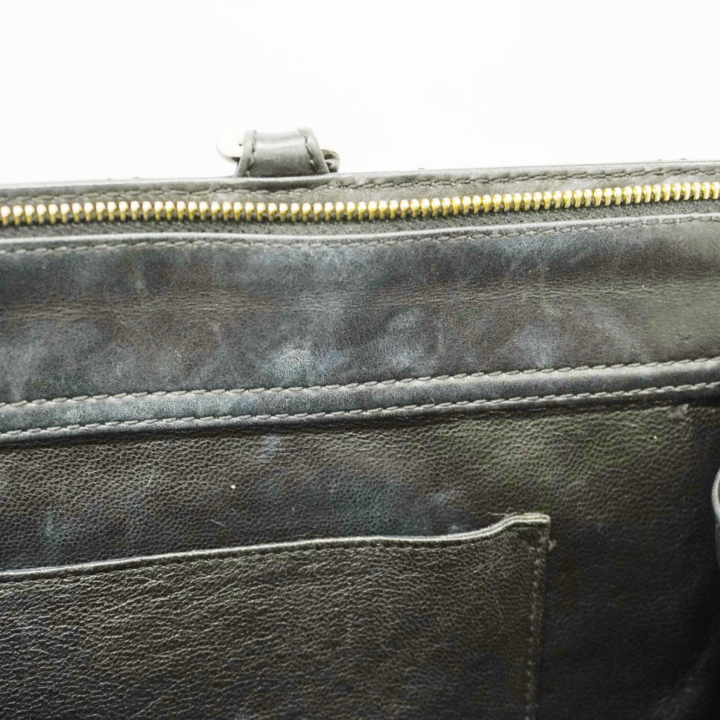 CHANELAuth  Matelasse Chain Shoulder Women's Leather Tote Bag Black