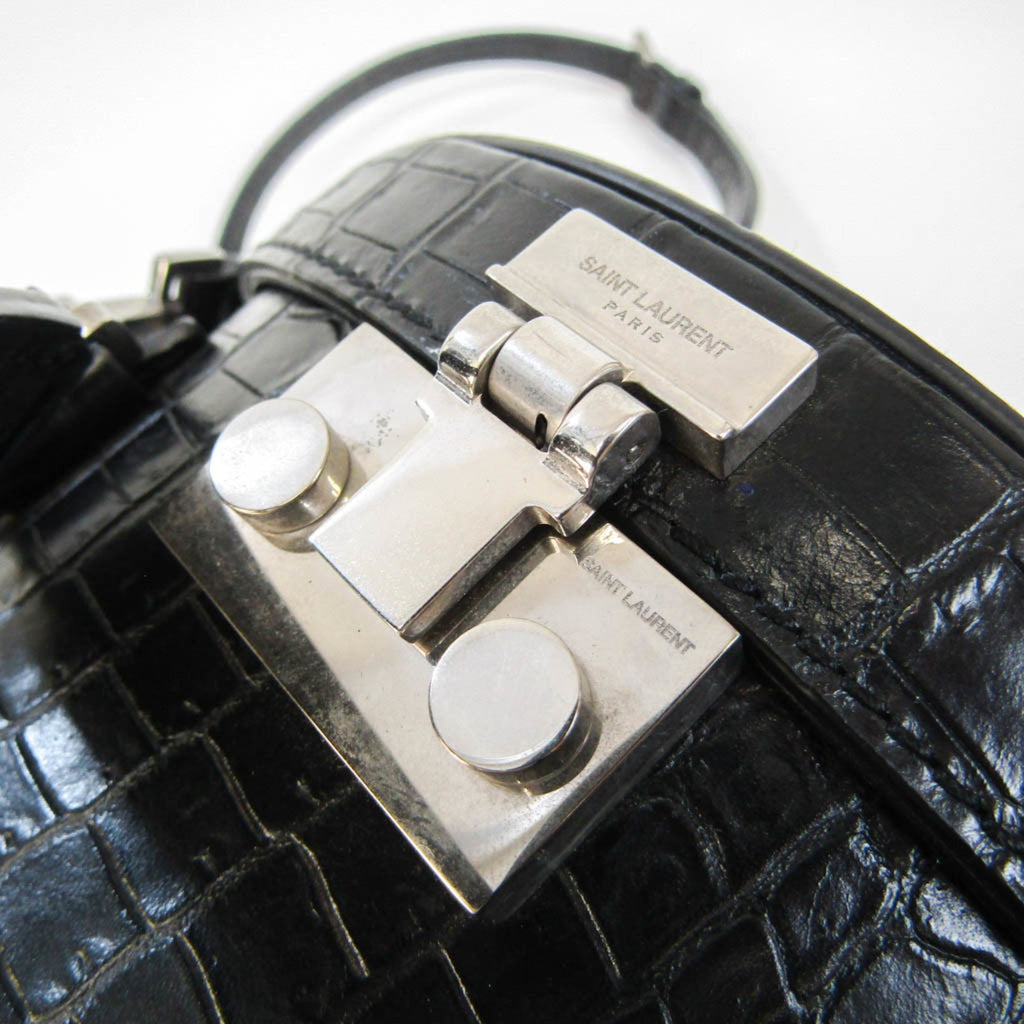 SAINT LAURENT Mika Box 516858 Women's Leather Shoulder Bag Black