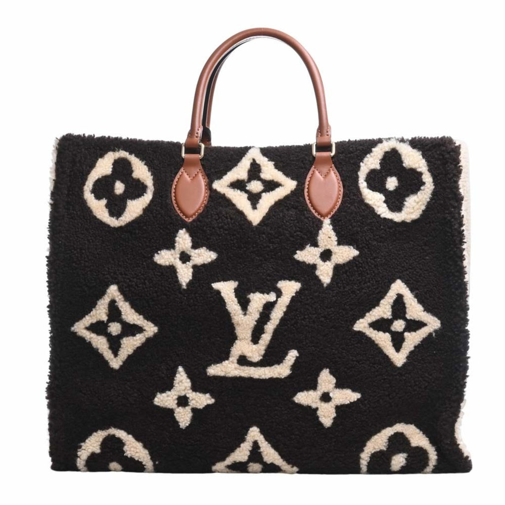 LOUIS VUITTON Monogram Teddy On the Go GM 2WAY Handbag M55420 Brown/Ivory Women's