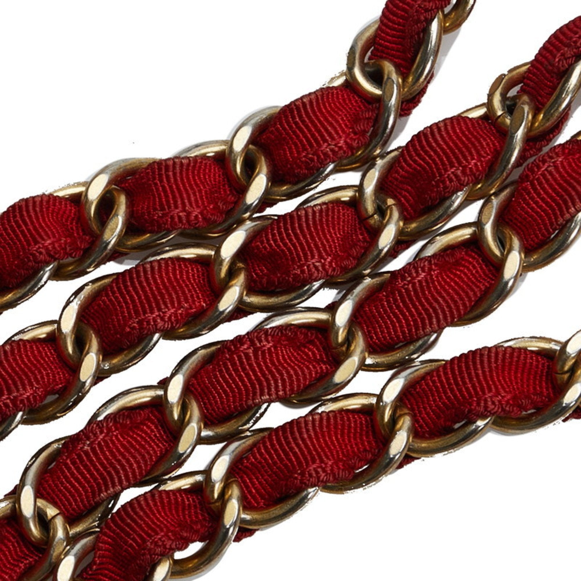 CHANEL Cruise Coco Mark Interlocking Chain Shoulder Bag 401368 Multicolor Gold Leather Ladies