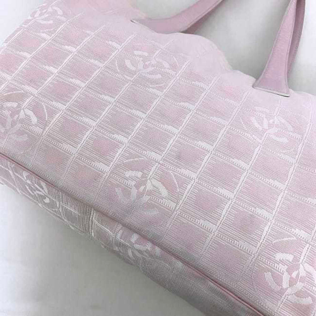CHANEL MM Pink New Line A15991 Nylon Leather 8216800  Coco Mark Tra Ladies