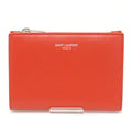 YVES SAINT LAURENT Saint Laurent Paris SAINT LAURENT PARIS Bifold Wallet Coin Purse 668322 RED ORANGE