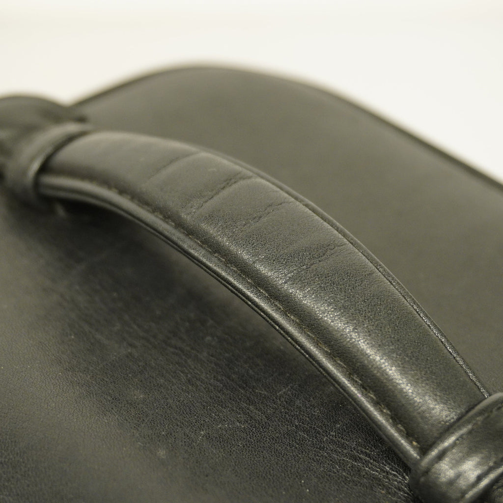 CHANEL  Bicolor Vanity Bag Women's Leather Vanity Bag Black