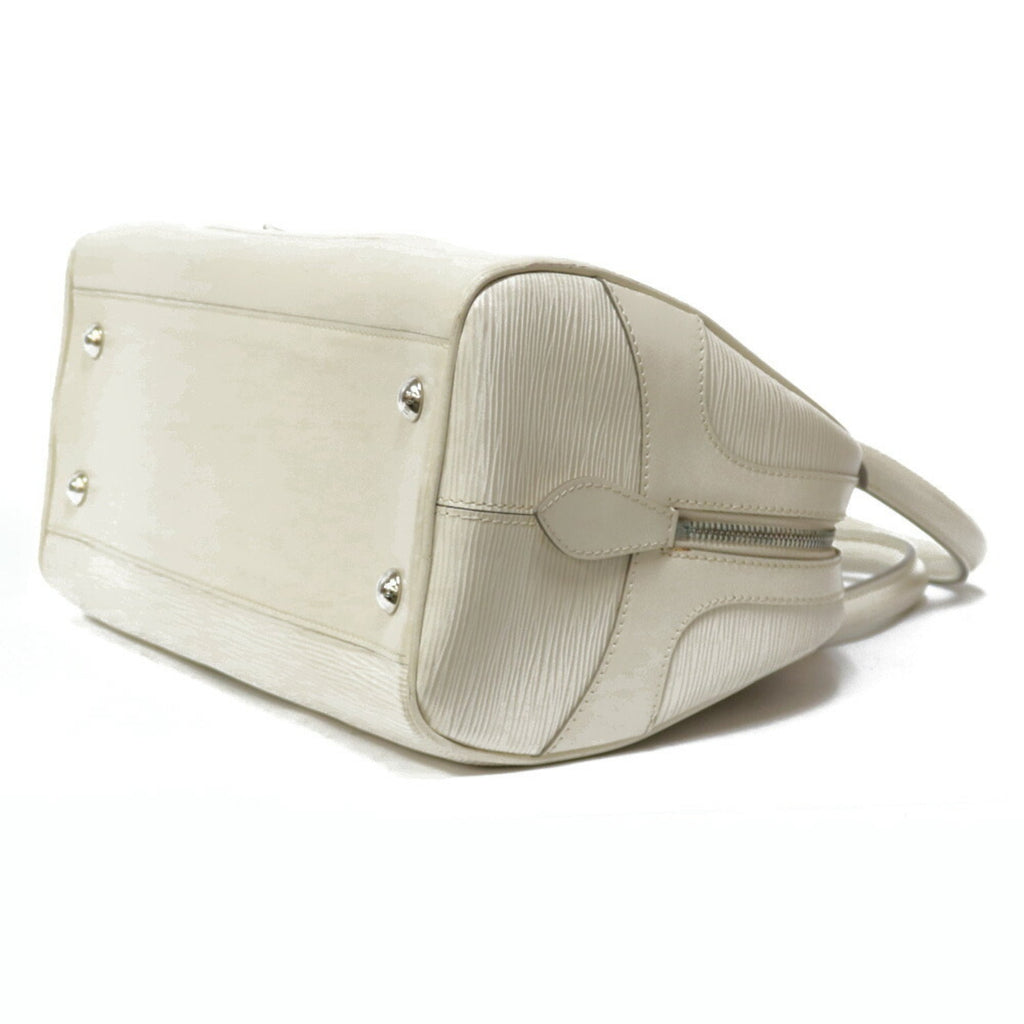 LOUIS VUITTON Bowling Montaigne GM Epi Shoulder Bag Leather M5931J White Ladies