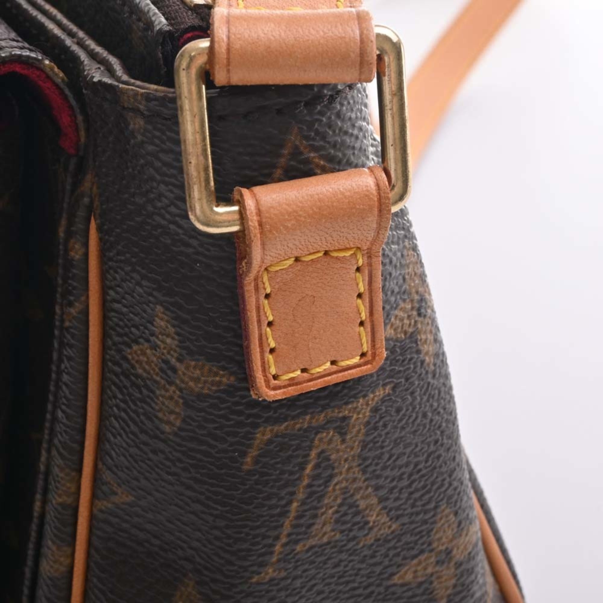 LOUIS VUITTON Monogram Vivacite PM Shoulder Bag M51165 Brown Women's