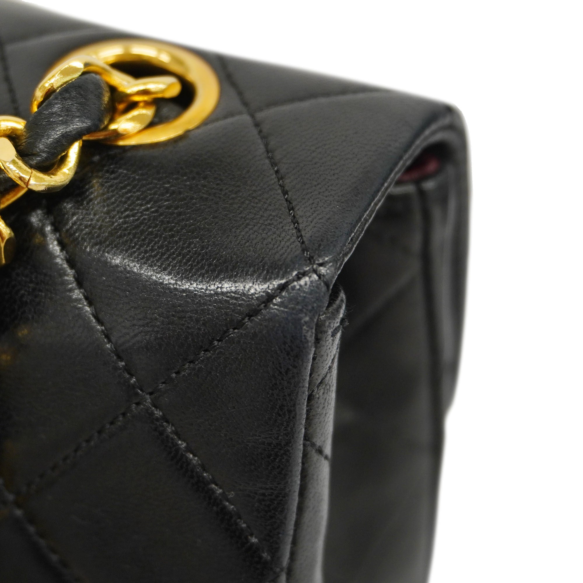 CHANELAuth  Matelasse Diana Flap Chain Shoulder Women's Leather Shoulder Bag