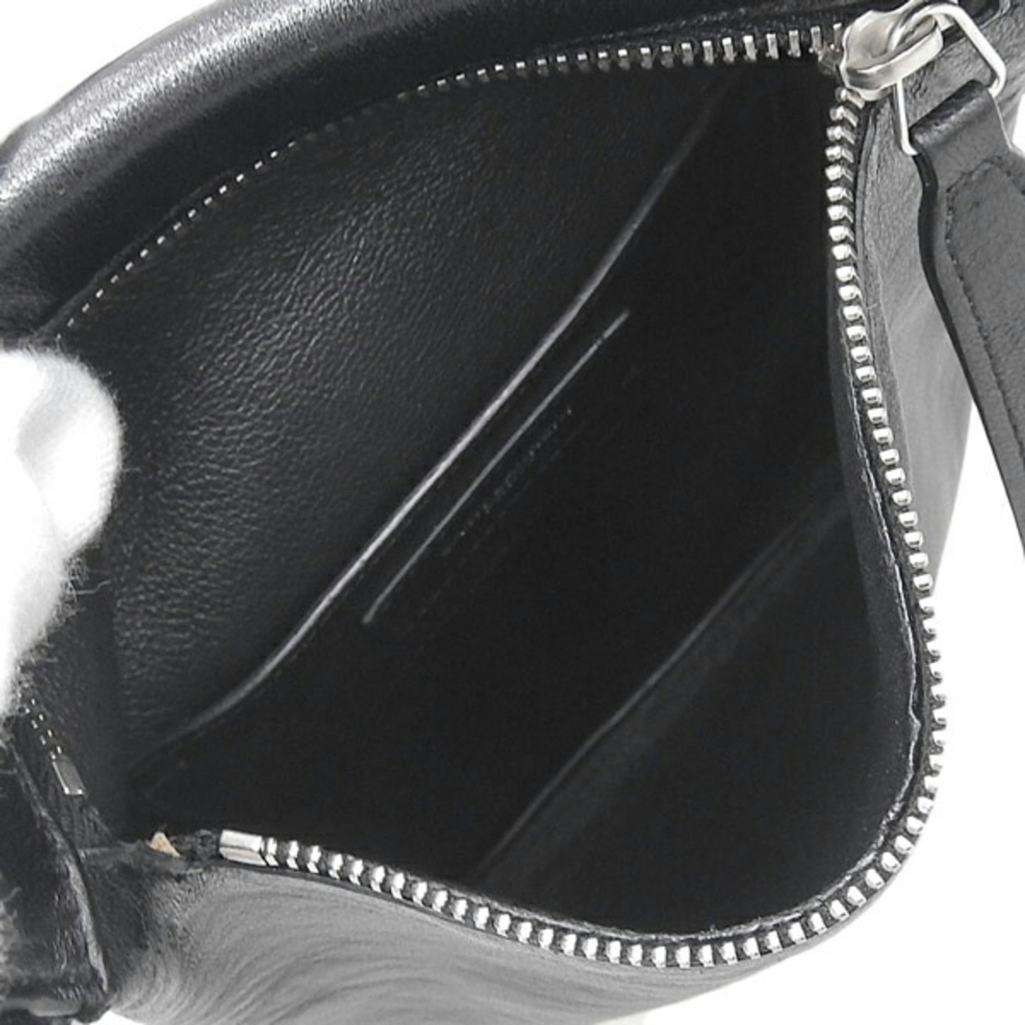 SAINT LAURENT Leather Crossbody Bag Shoulder 581697 Black Men's