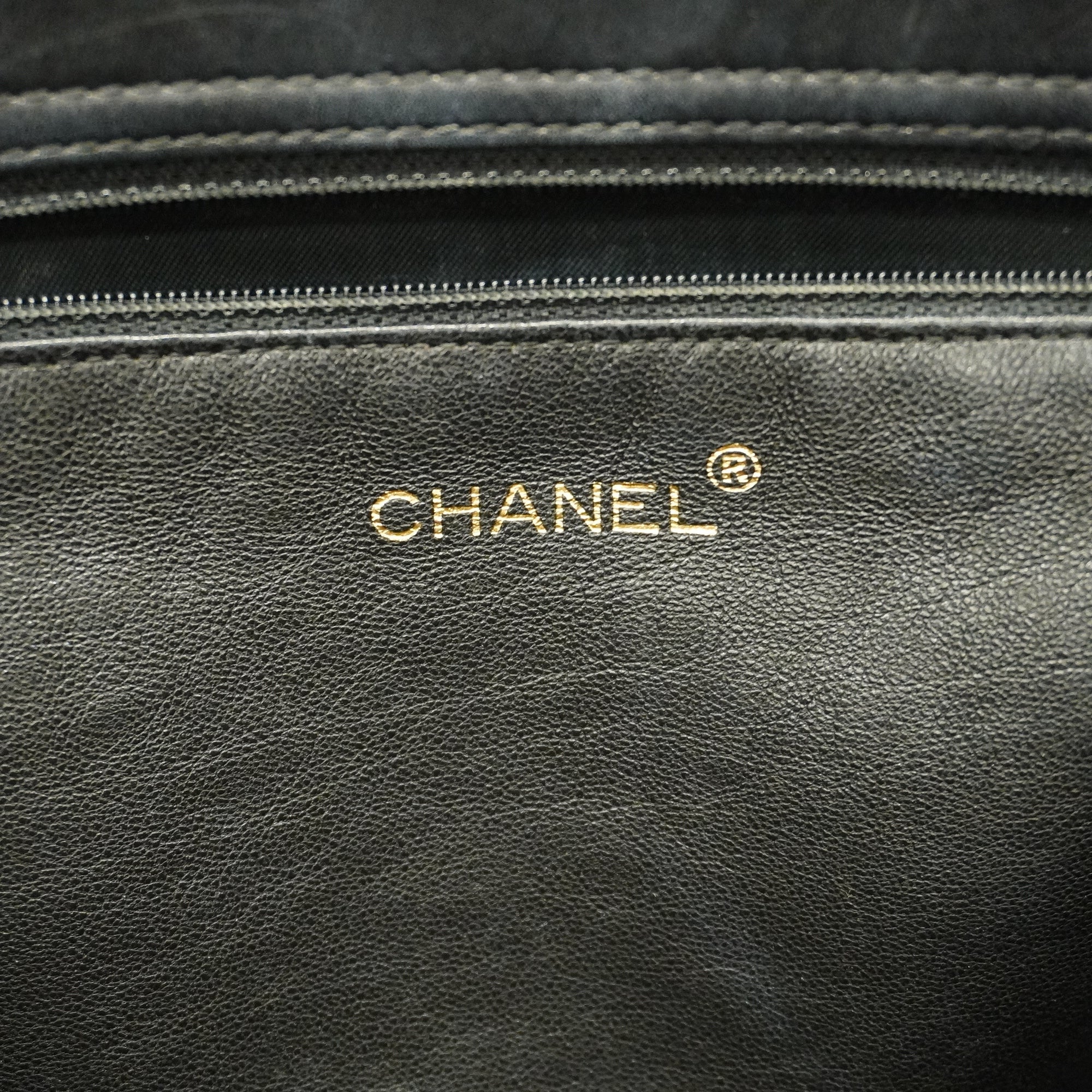 CHANELAuth  Matelasse Chain Shoulder Women's Leather Tote Bag Black