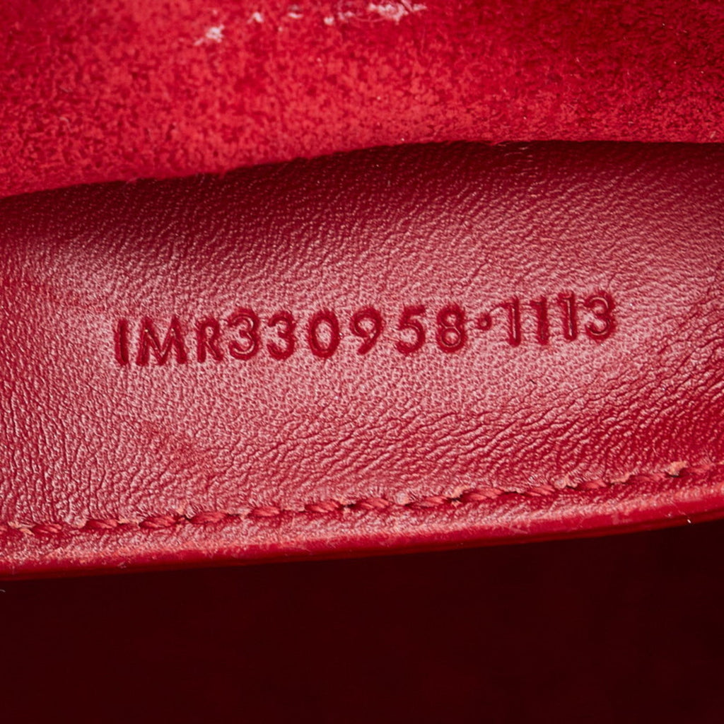 SAINT LAURENT Baby Duffle Handbag Shoulder Bag 330958 Red Leather Ladies