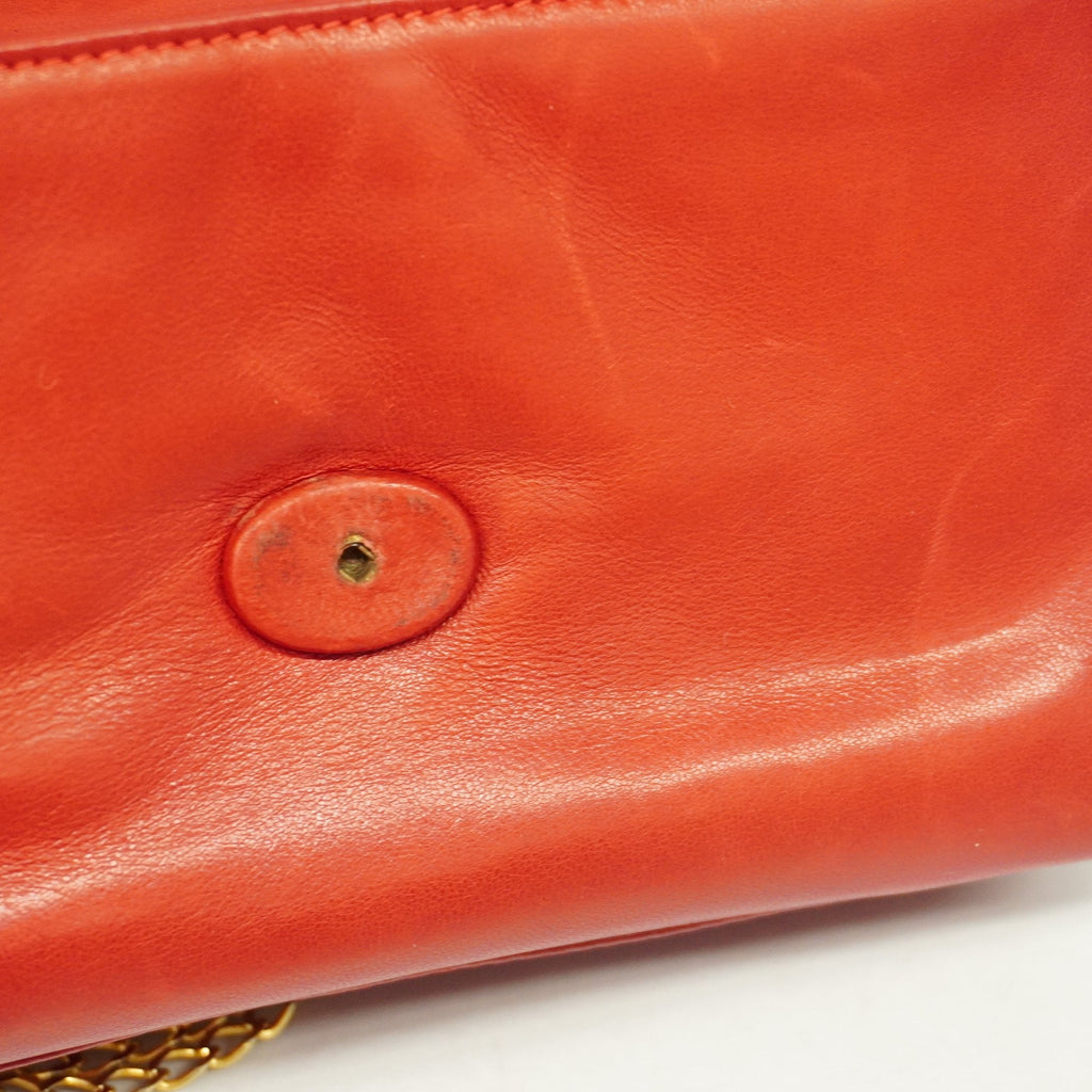 CHANEL  Women's Leather Shoulder Bag Red Color
