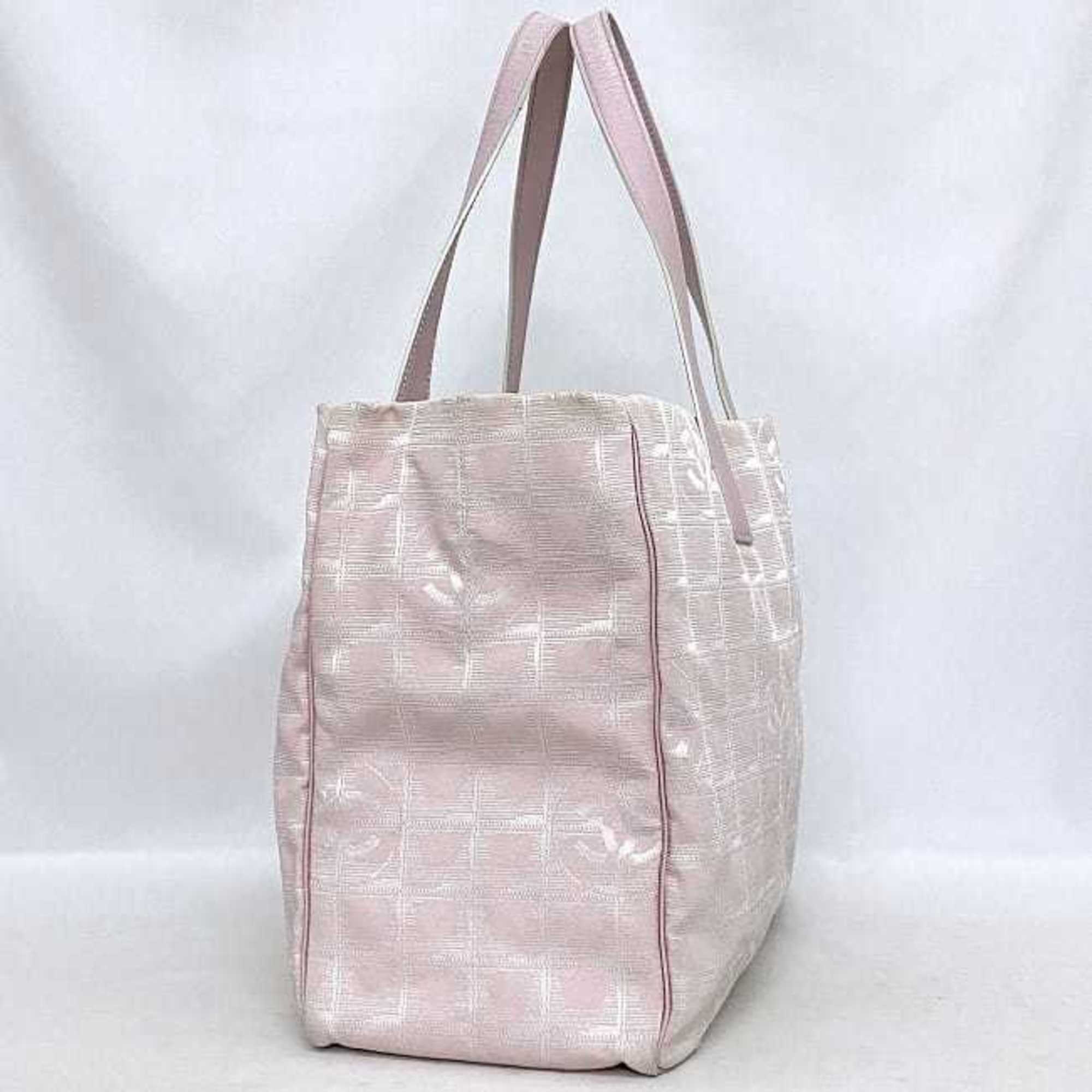 CHANEL MM Pink New Line A15991 Nylon Leather 8216800  Coco Mark Tra Ladies