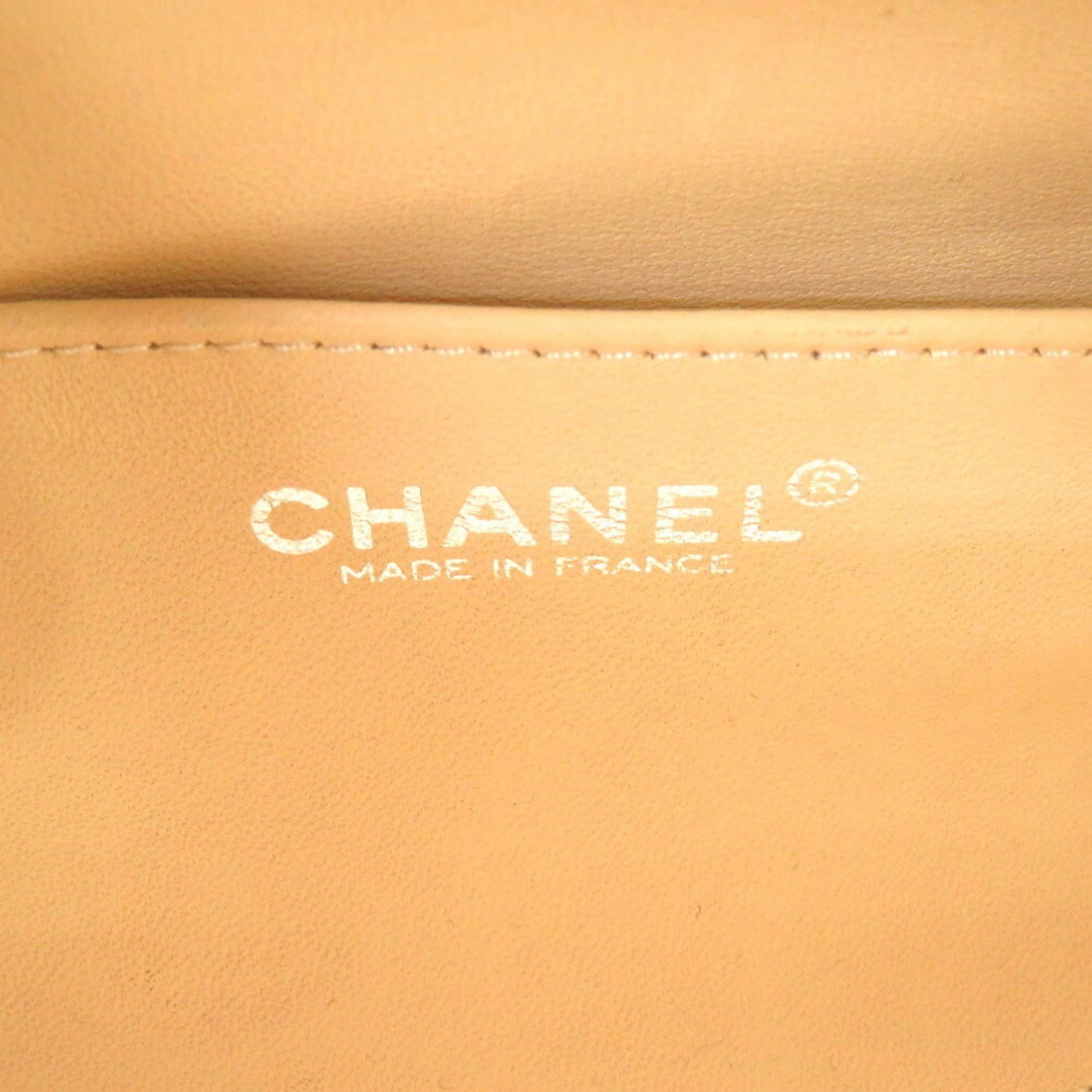 CHANEL Duffle Bag Plastic Leather Pink White 6th Series Handbag