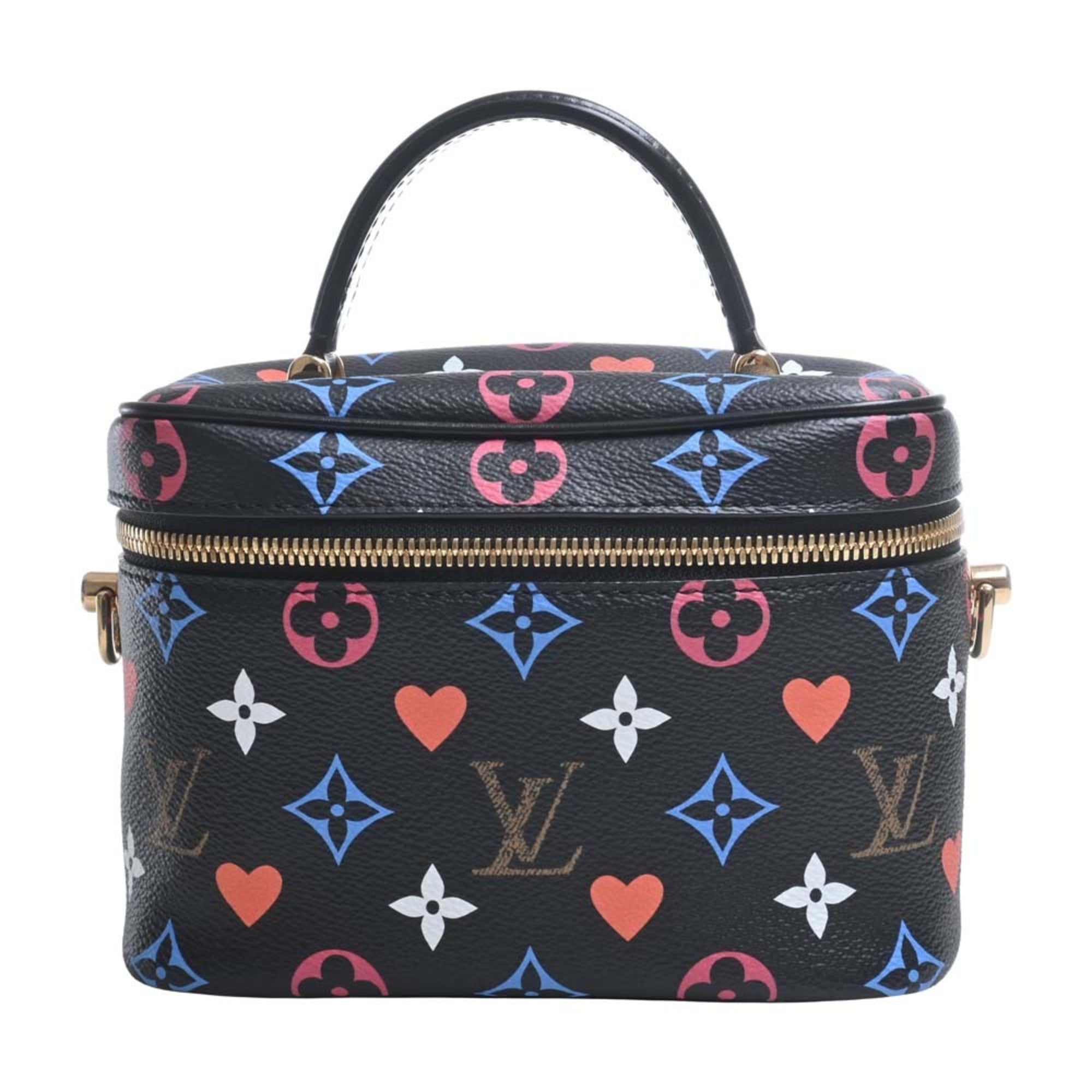 LOUIS VUITTON Monogram Game On Vanity PM 2WAY Chain Shoulder Bag M57482 Black/Multicolor Women's