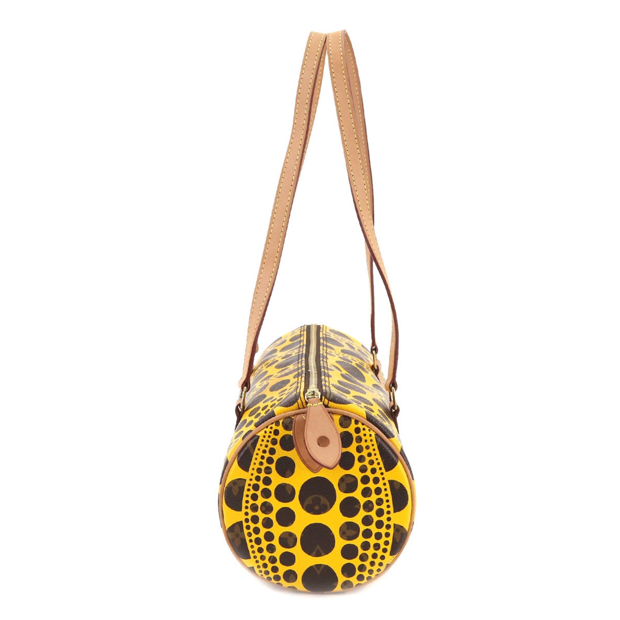 Louis Vuitton Monogram Pumpkin Dot Papillon Shoulder Bag Jaune Yayoi Kusama M40688