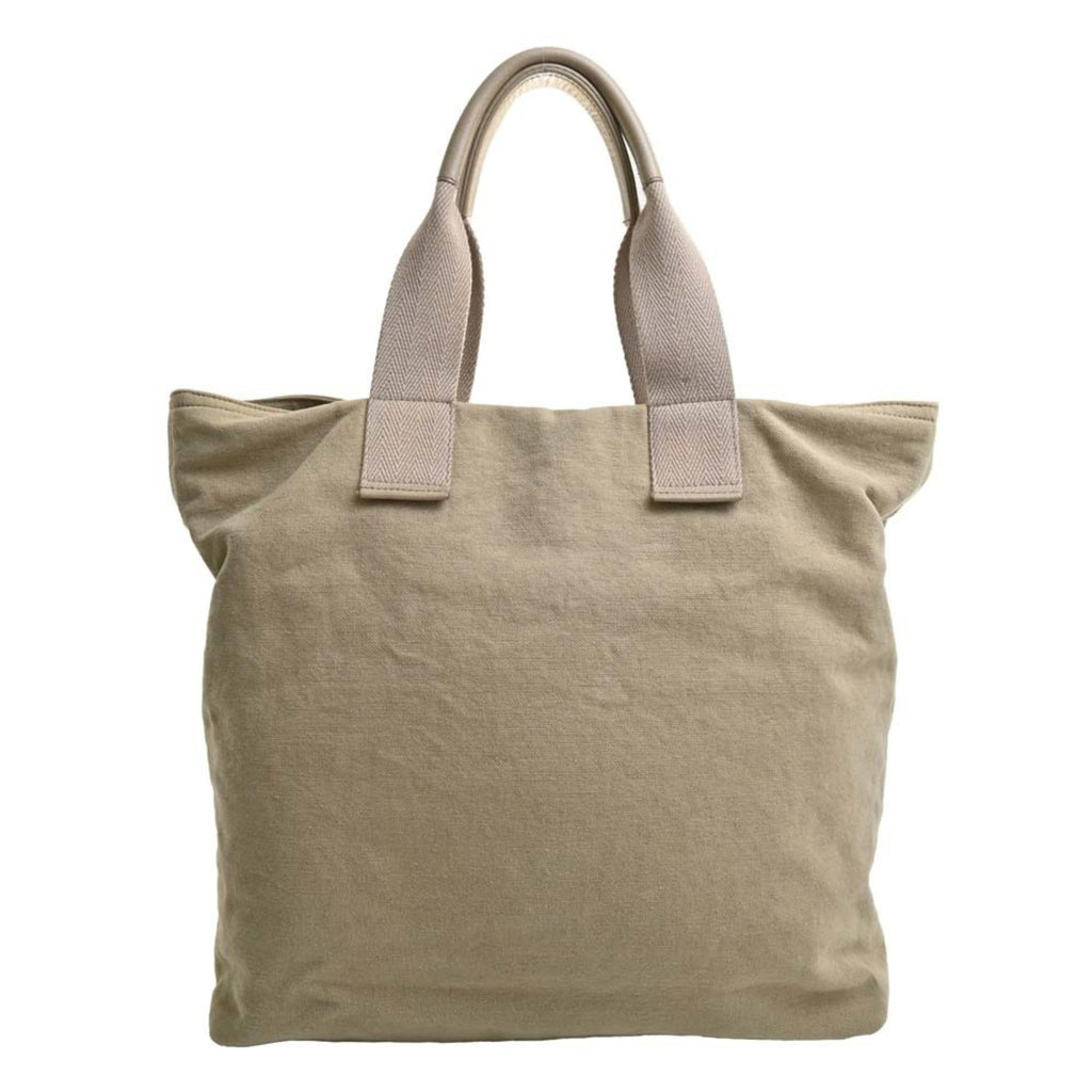 YVES SAINT LAURENT Canvas Tote Bag Beige Women's