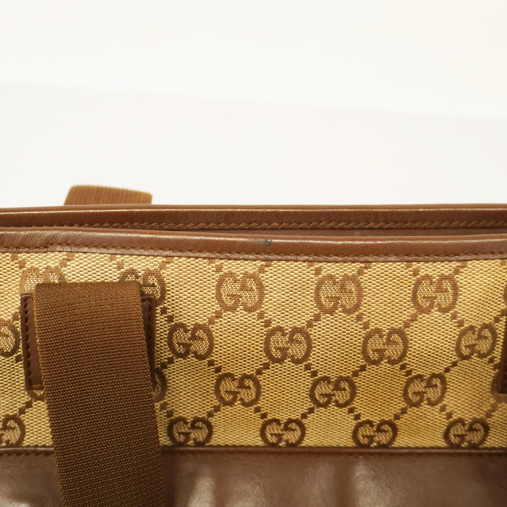 GUCCI  GG Canvas Tote Bag 019 0426 Women's Tote Bag Beige,Brown