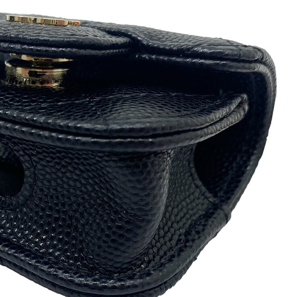 CHANEL ipods case chain shoulder caviar skin here mark black AP1739 31******