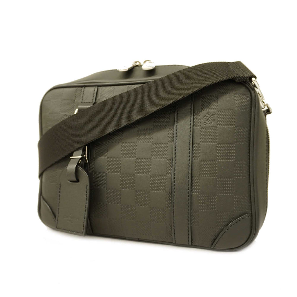 LOUIS VUITTONAuth  Damier Infini Sirius Messenger N45286 Men's Shoulder Bag Onyx