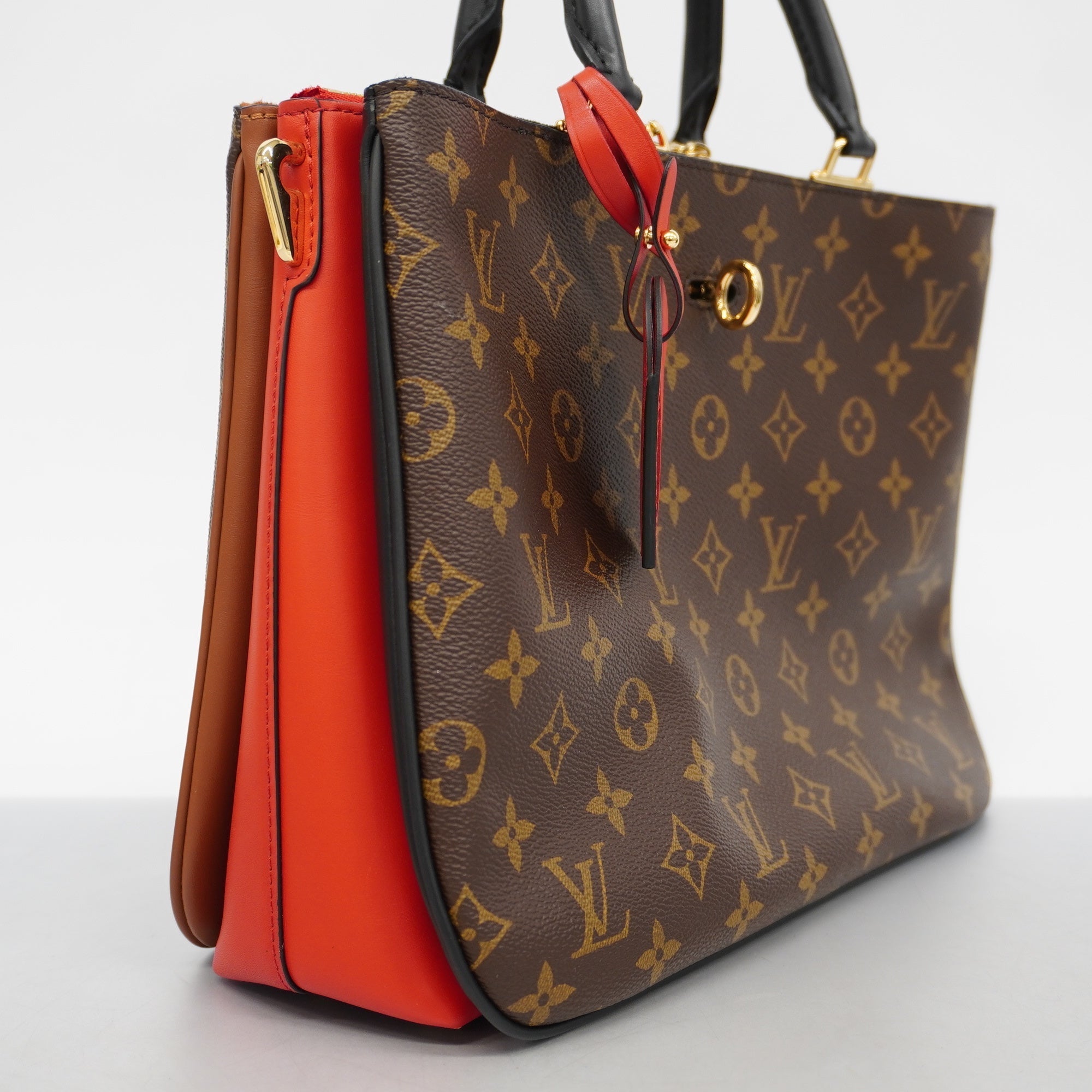 LOUIS VUITTONAuth  Monogram Mille-feuille M44254 Women's Handbag Rouge