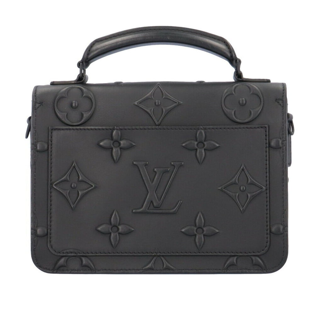 LOUIS VUITTON Ambassador PM Monogram Handbag Leather M58711 Black Men's