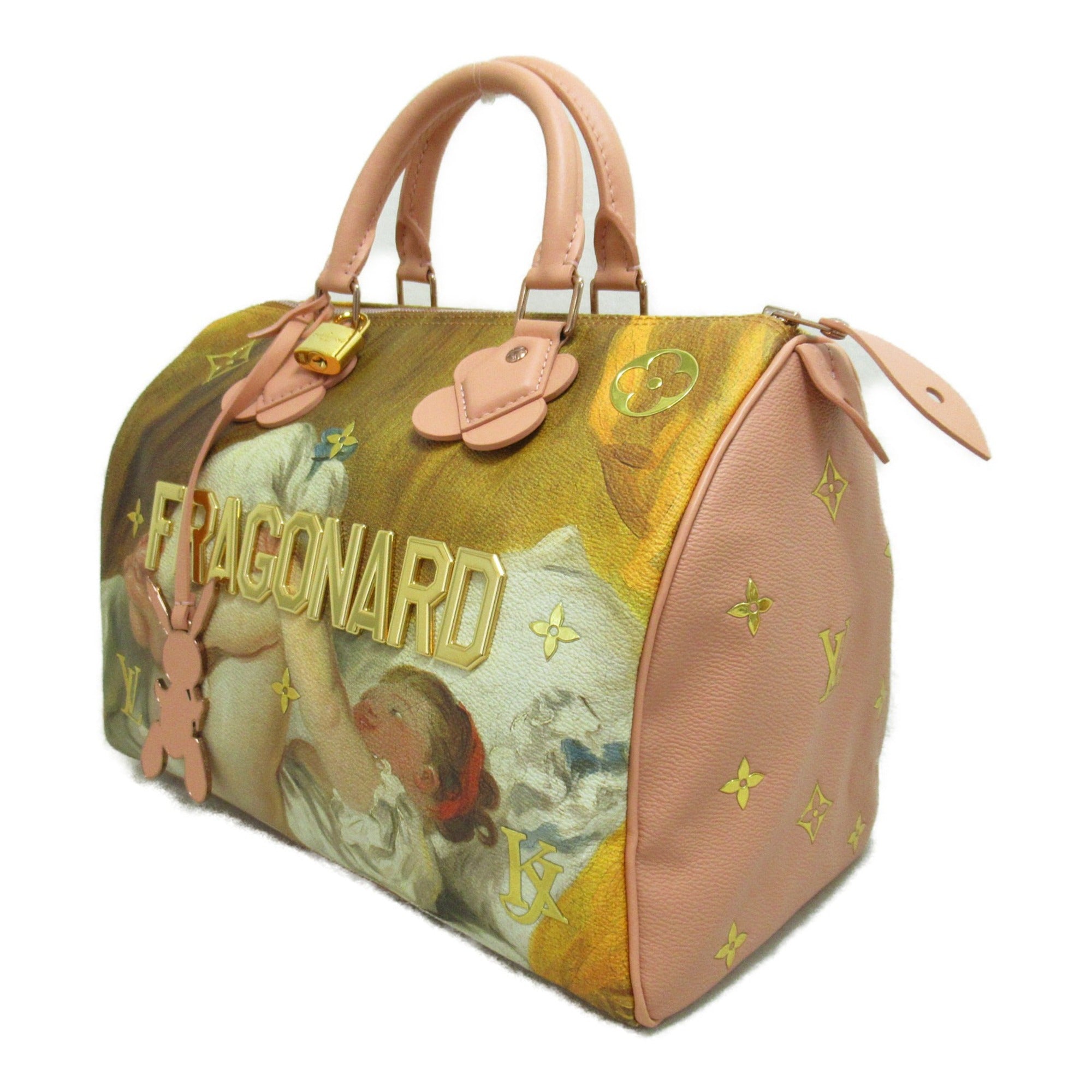 LOUIS VUITTON Fragonard Speedy 30 handbag Pink Masters collection PVC coated canvas M43307