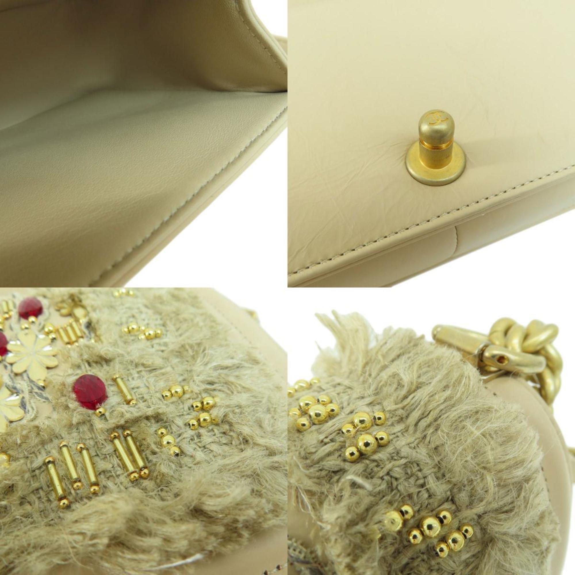 CHANEL Boy  Bijou Shoulder Bag Calf Women's