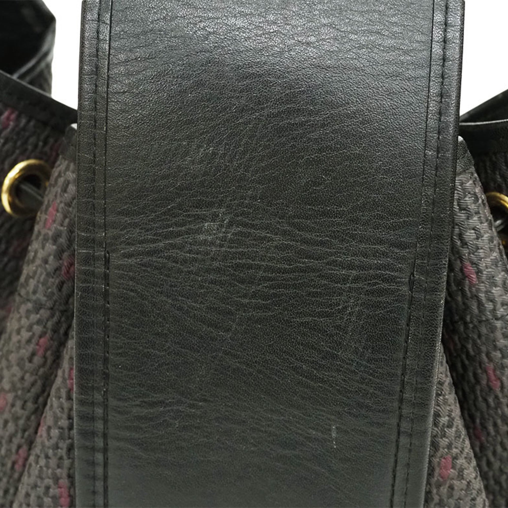 YVES SAINT LAURENT Vintage Crossbody Shoulder Bag Black Leather Women's