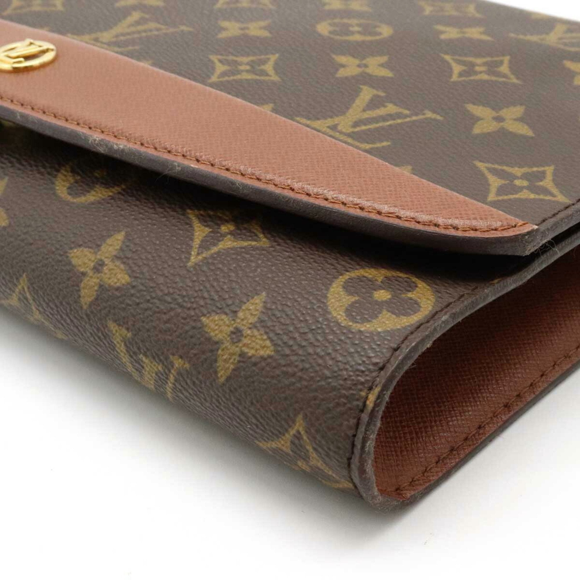 Louis Vuitton Monogram Bordeaux Shoulder Bag Clutch Second M51797