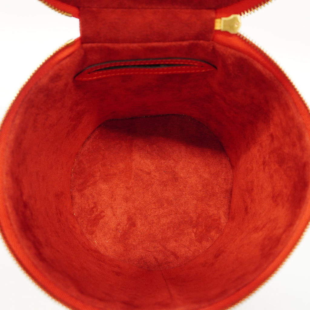 LOUIS VUITTONAuth  Epi Cannes M48037 Women's Vanity Bag Castilian Red