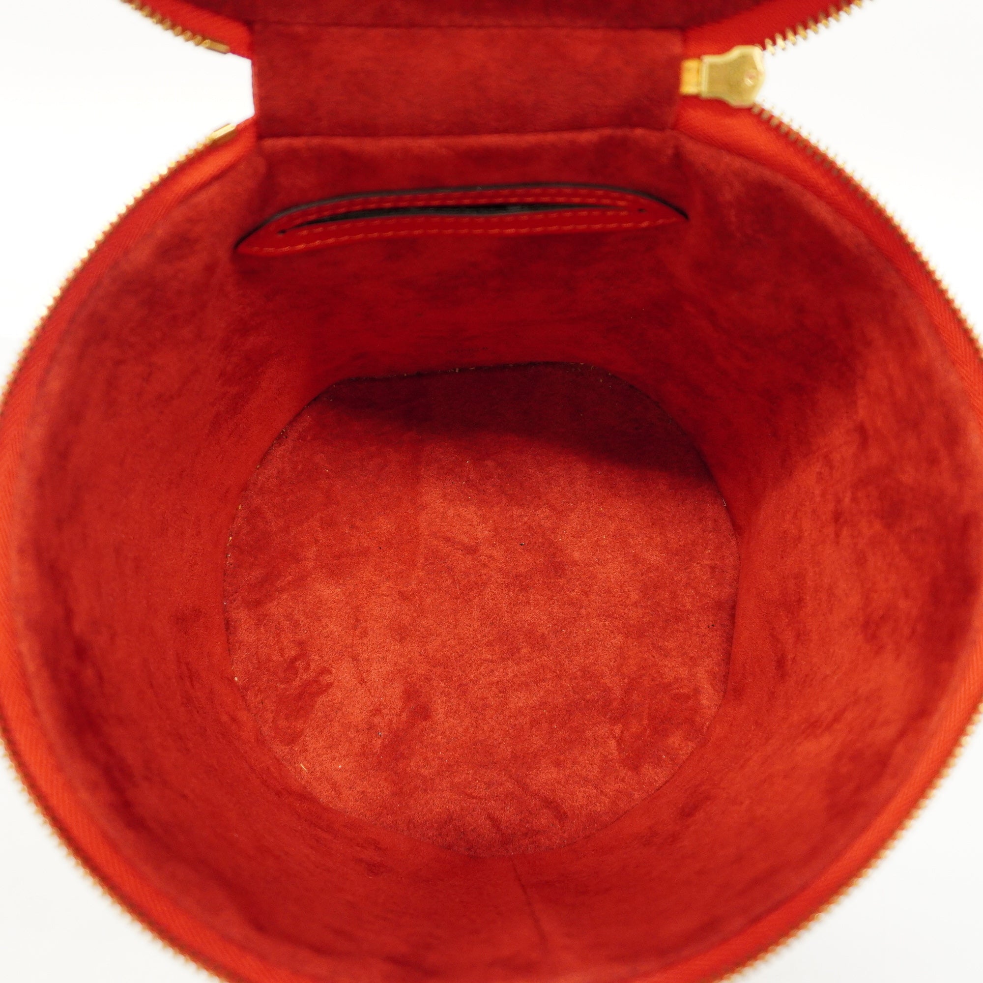 LOUIS VUITTONAuth  Epi Cannes M48037 Women's Vanity Bag Castilian Red