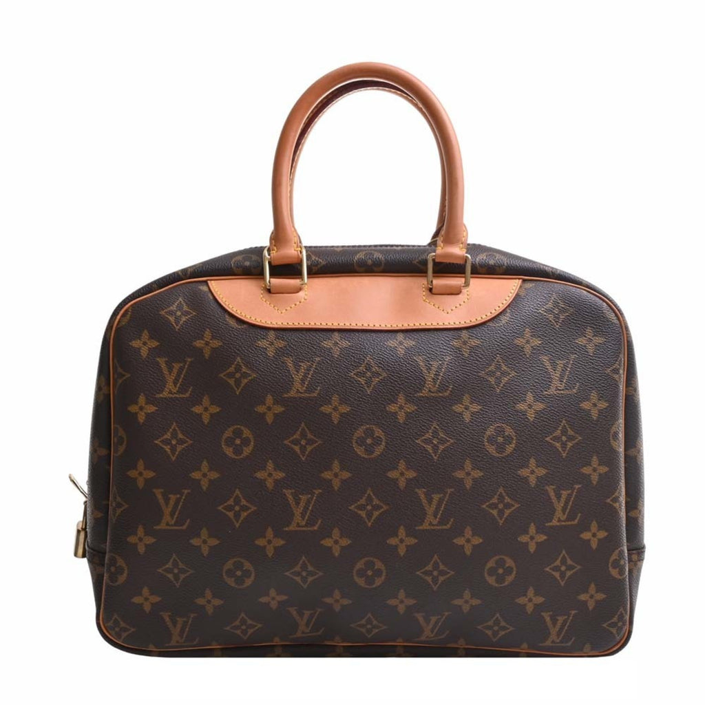 LOUIS VUITTON Monogram Deauville Handbag Mini Boston Bag M47270 Brown Women's