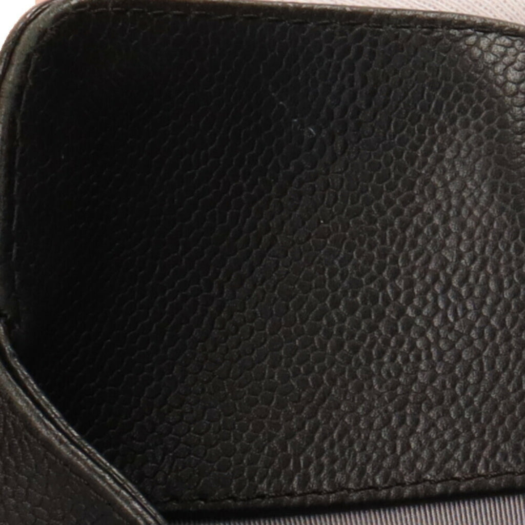 CHANEL matelasse handbag caviar skin black ladies