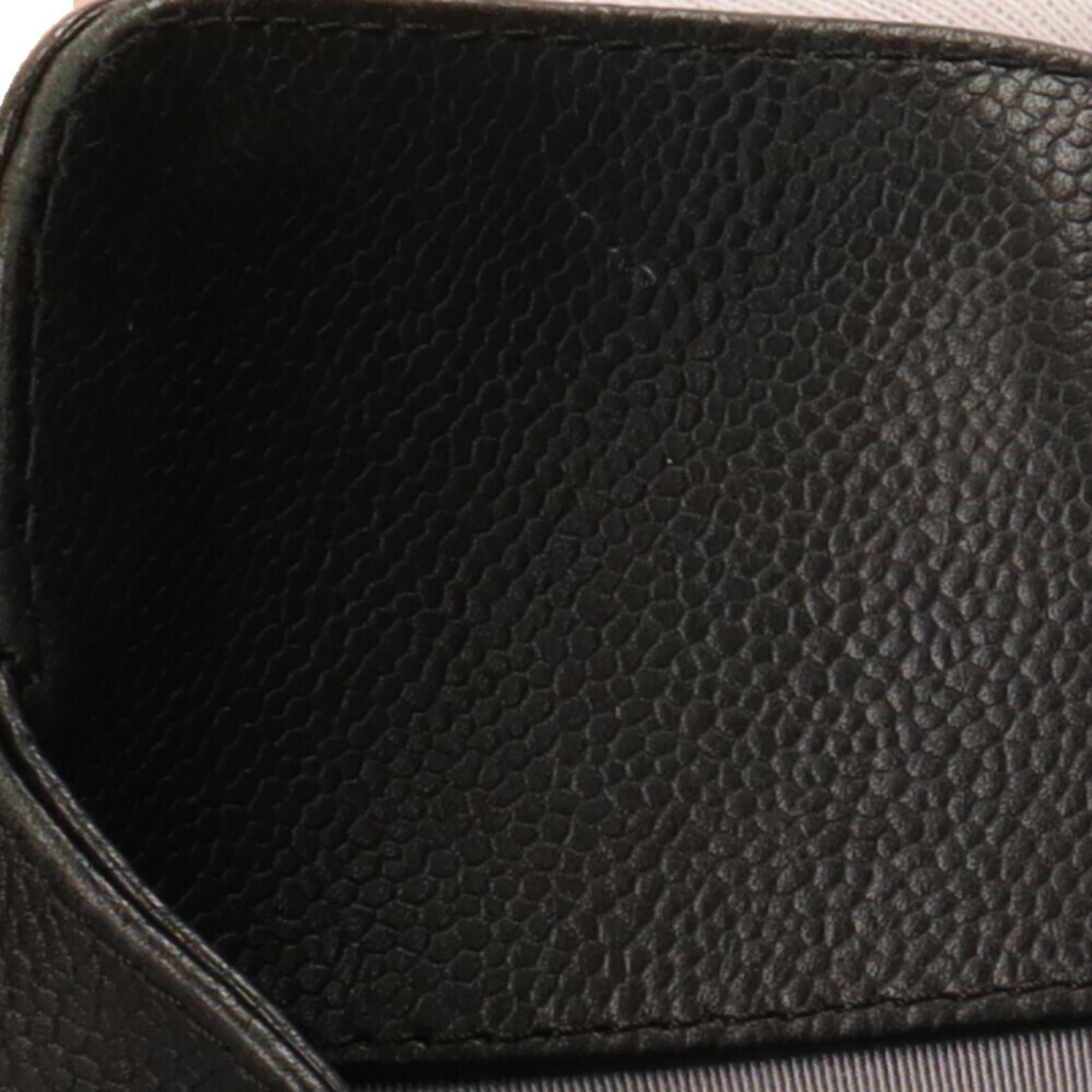 CHANEL matelasse handbag caviar skin black ladies