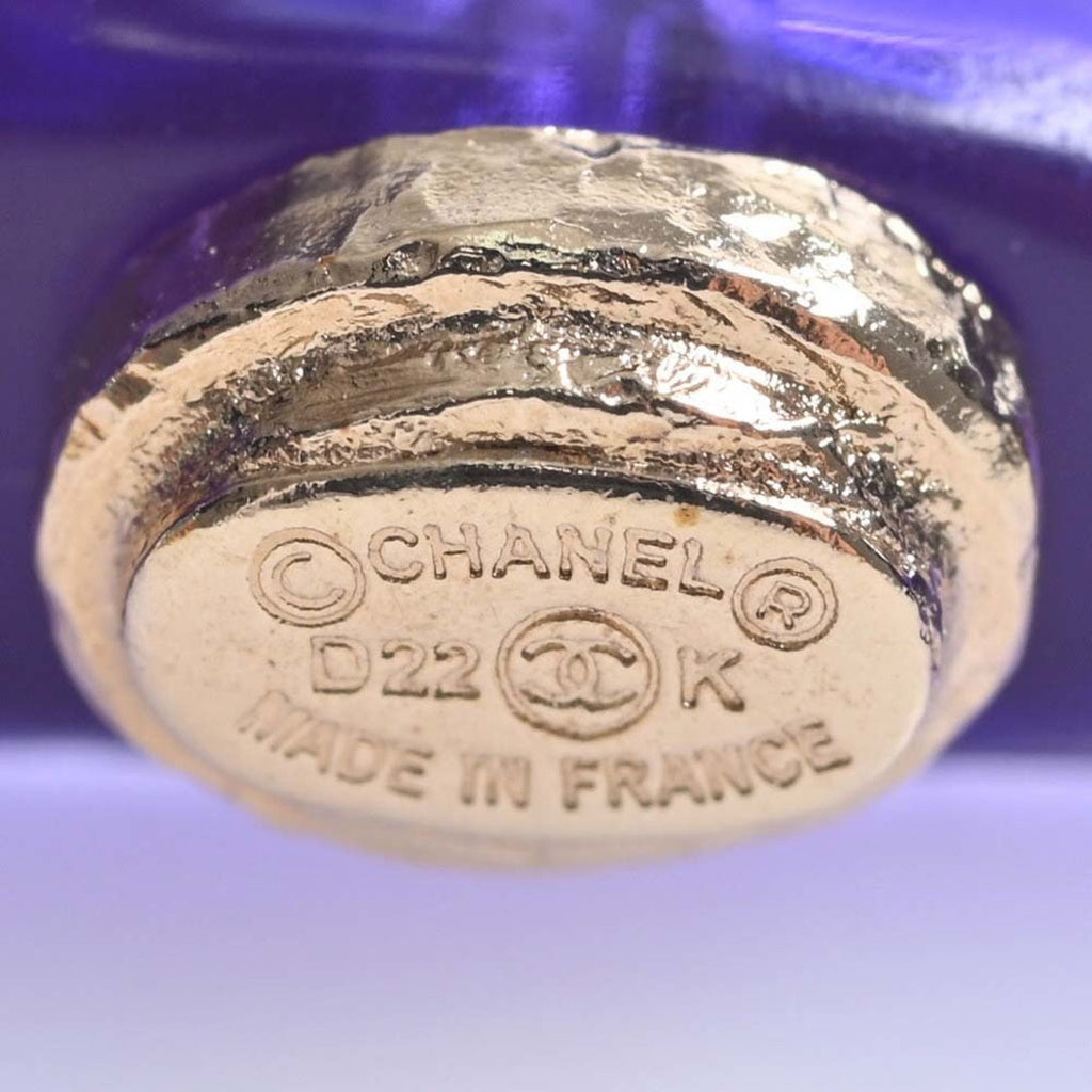 CHANEL Cocomark Brooch Purple Ladies