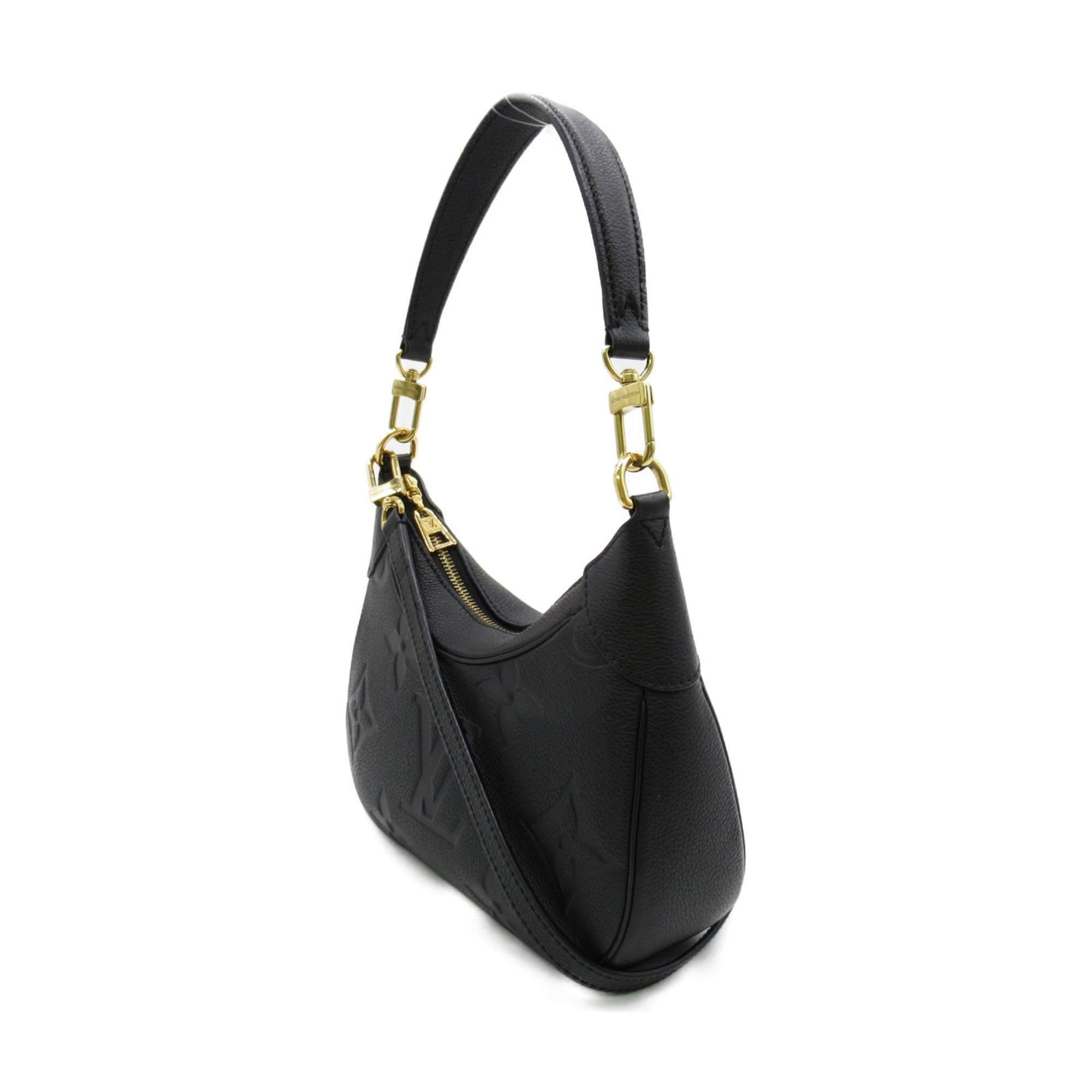 LOUIS VUITTON Bagatelle NM Shoulder Bag Black Black Monogram empreinte PVC coated canvas M46002