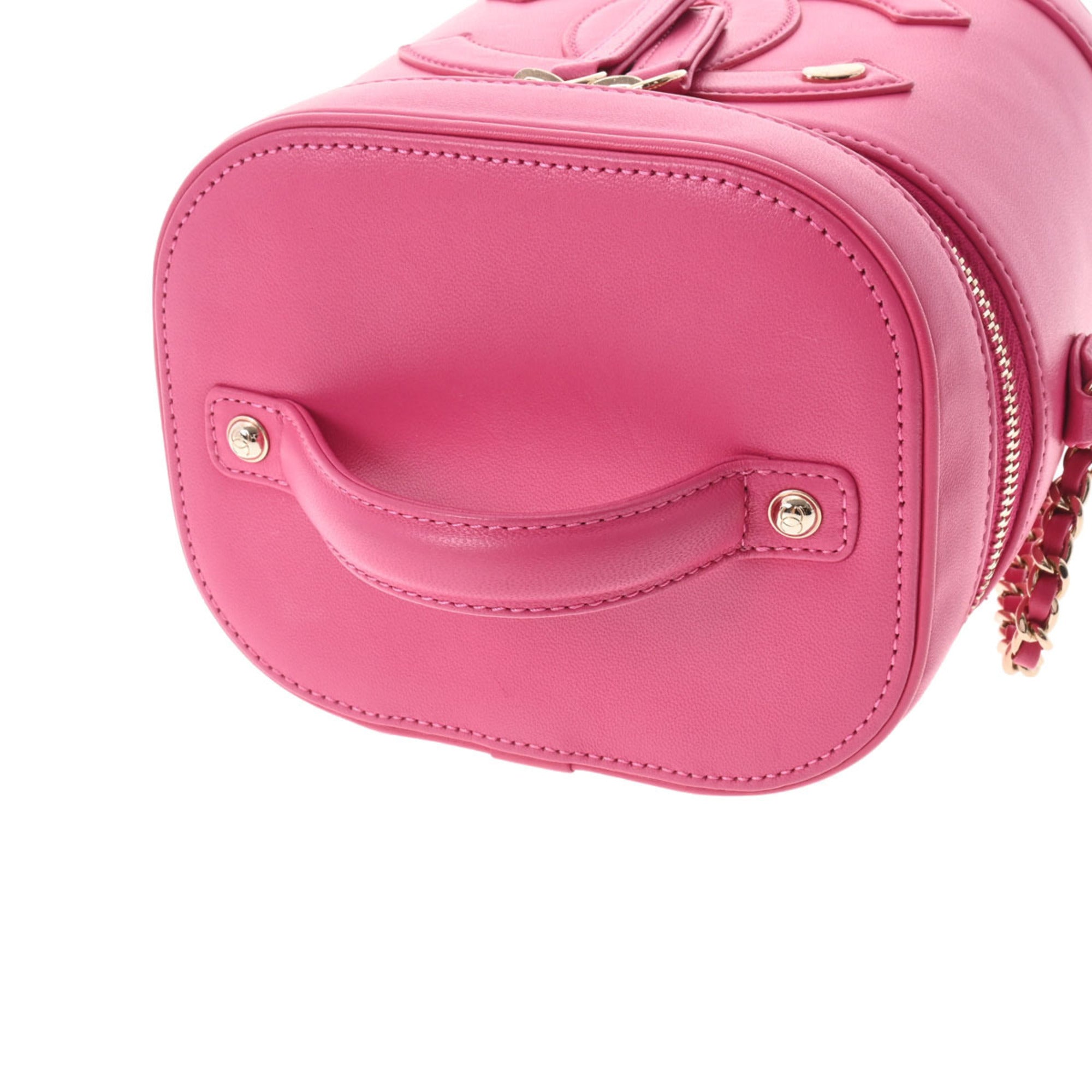CHANEL Vanity Chain Shoulder Pink AS0323 Ladies Lambskin Bag