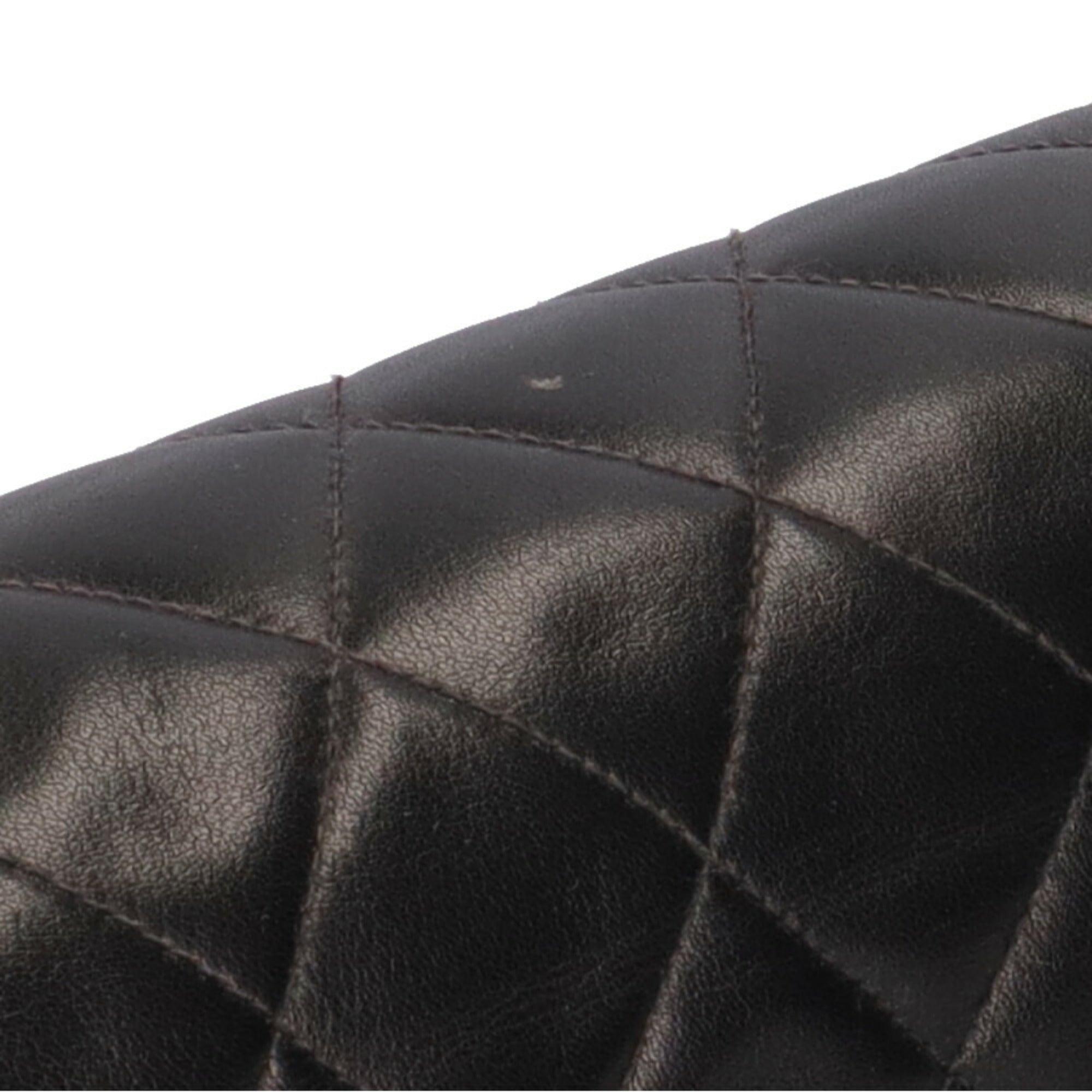 CHANEL chain matelasse shoulder bag lambskin black ladies