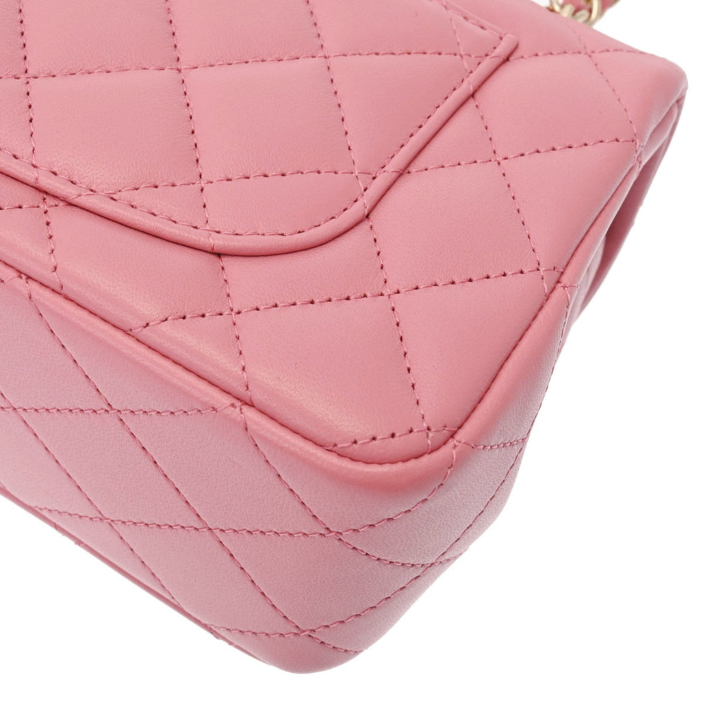 CHANEL Chain Shoulder Pink Champagne AS2431 Women's Lambskin Bag